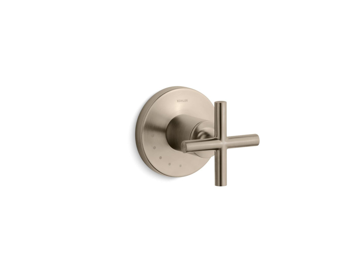 Purist® MasterShower® volume control valve trim with cross handle