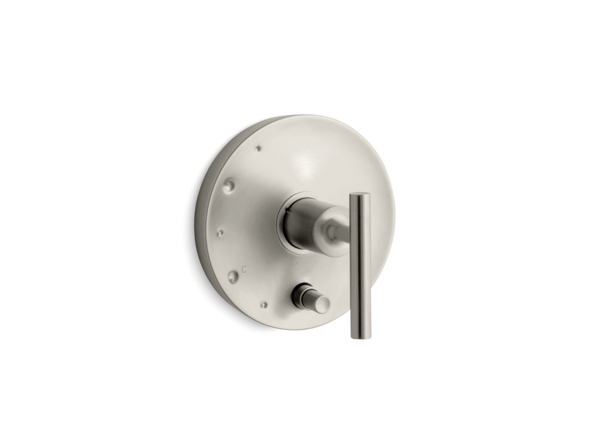 Purist® Rite-Temp® valve trim with push-button diverter and lever handle