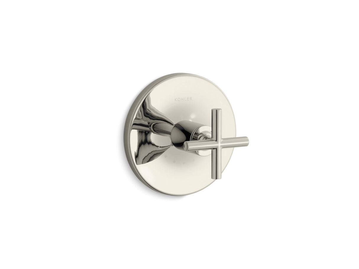 Purist® MasterShower® temperature control valve trim with cross handle