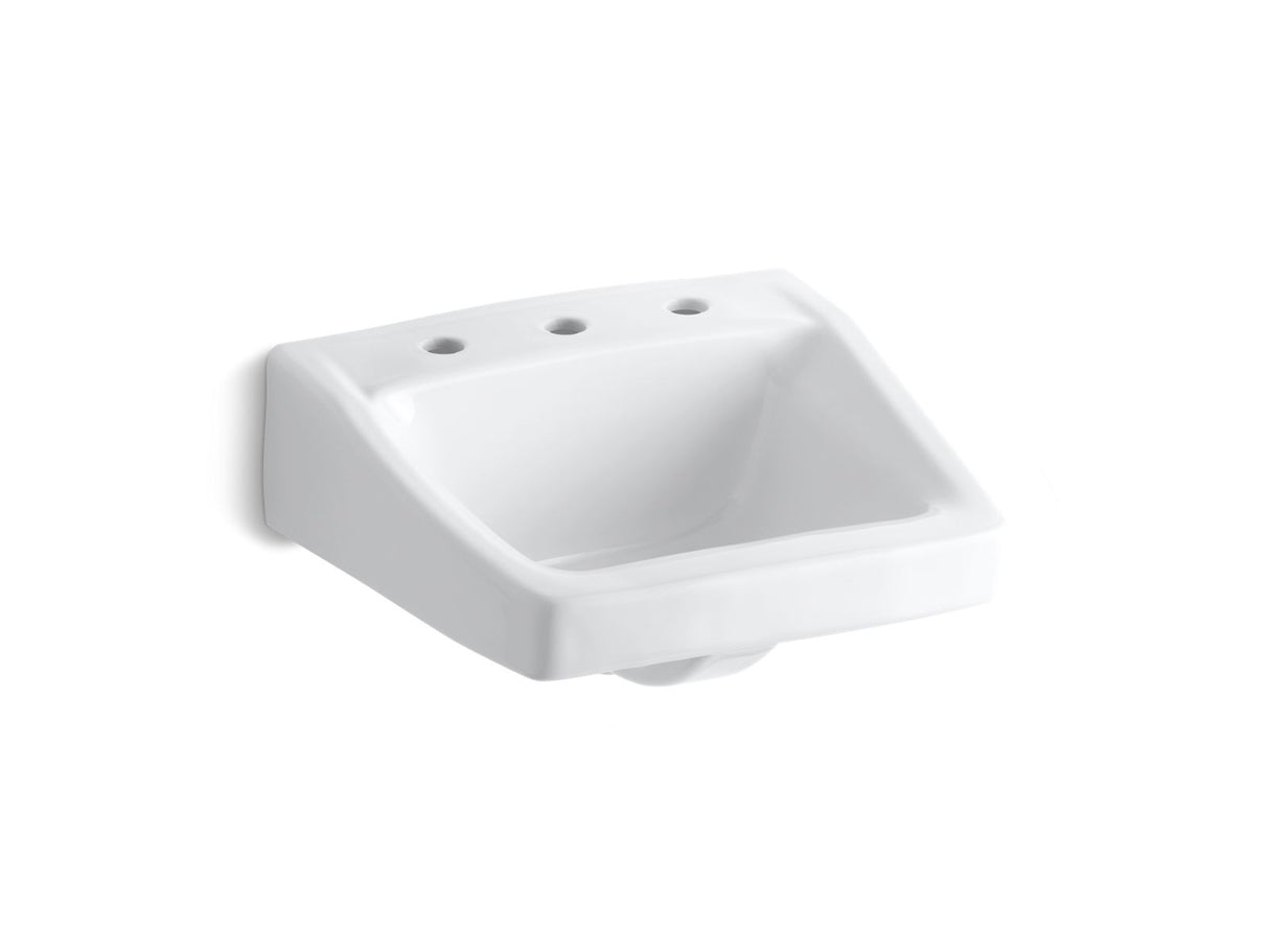 Chesapeake™ 19-1/4" x 17-1/4" wall-mount/concealed arm carrier bathroom sink with 8" widespread faucet hole