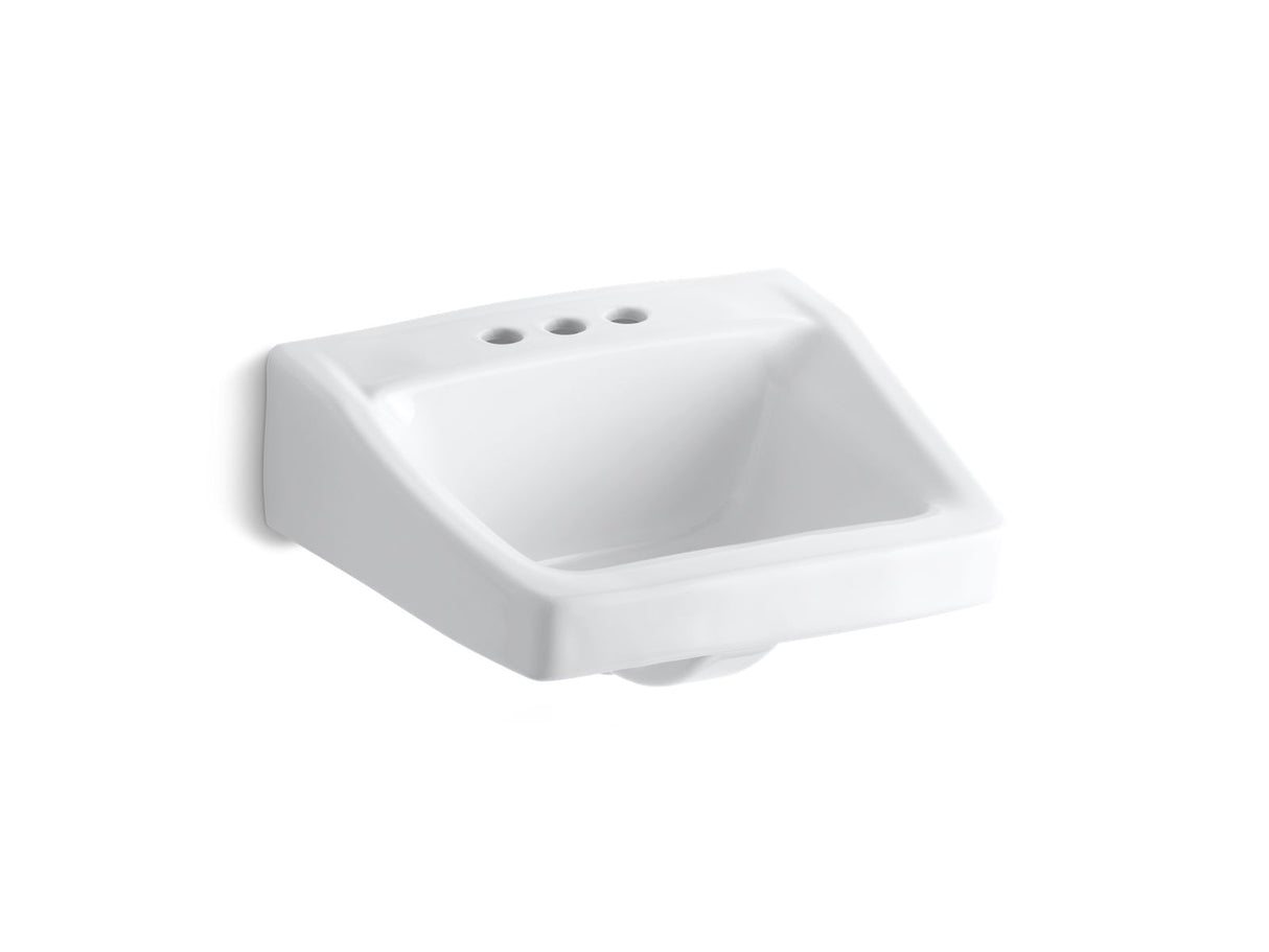 Chesapeake™ 19-1/4" x 17-1/4" wall-mount/concealed arm carrier arm bathroom sink with 4" centerset faucet holes