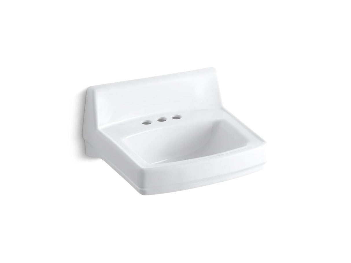Greenwich™ 20-3/4" x 18-1/4" wall-mount/concealed arm carrier bathroom sink with 4" centerset faucet holes