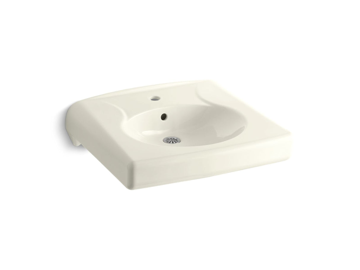 Brenham™ Wall-mount or concealed carrier arm mount commercial bathroom sink with single faucet hole