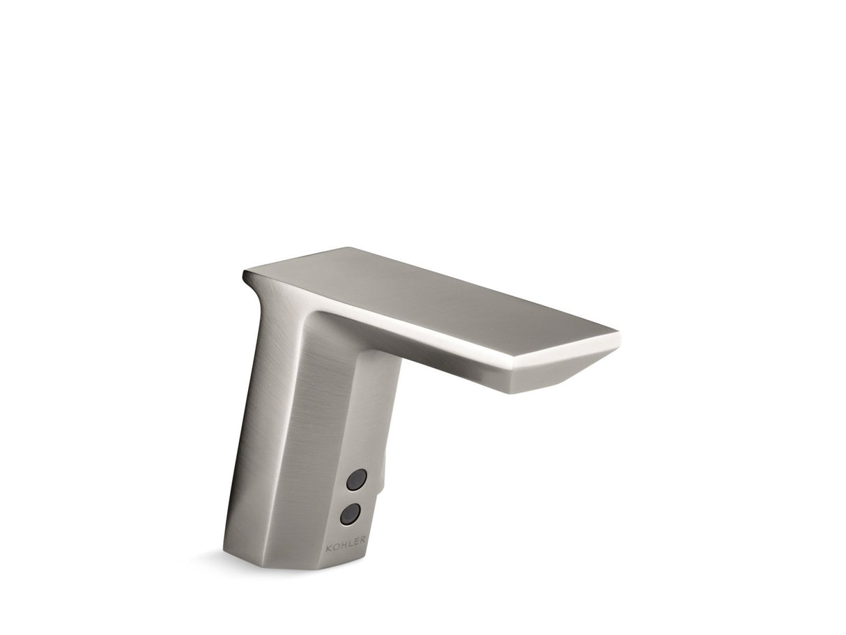 Geometric Touchless single-hole lavatory faucet with Insight™ sensor technology and temperature mixer, HES-powered, 0.5 gpm