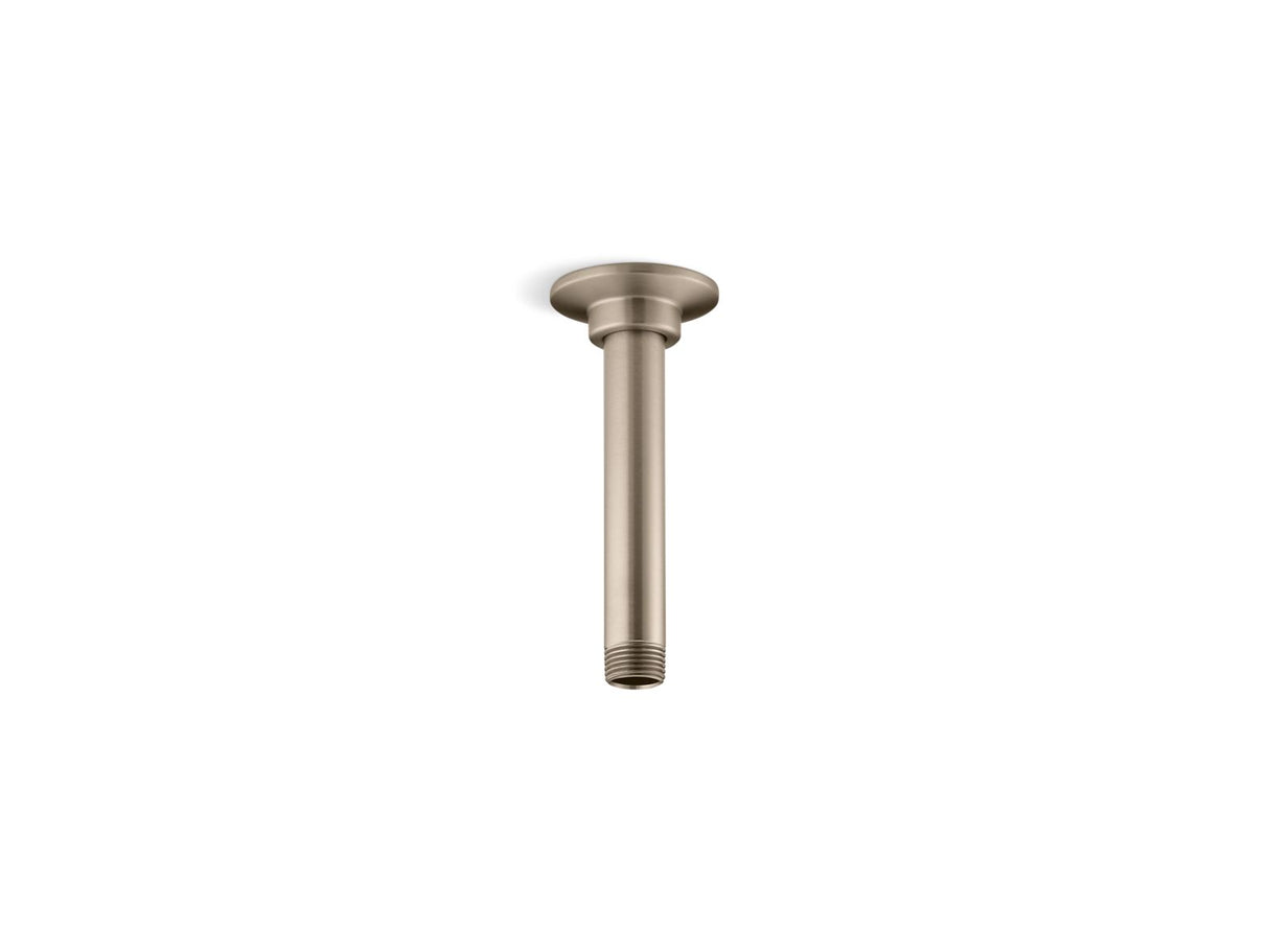 6" ceiling-mount single-function rainhead arm and flange