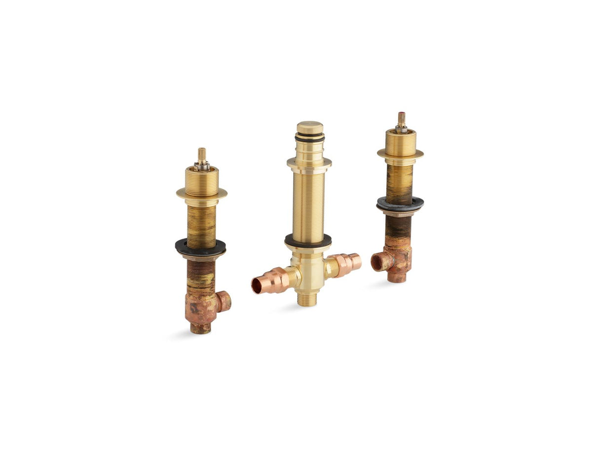 1/2" ceramic high-flow valve system with diverter for finished-deck or rim-mount installation only