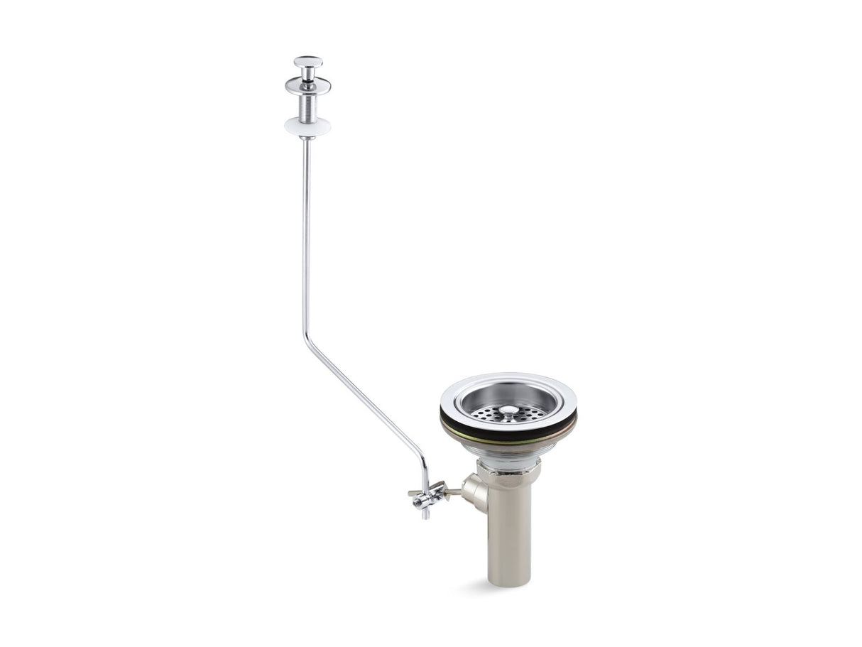 Duostrainer® Sink strainer with tailpiece and pop-up drain