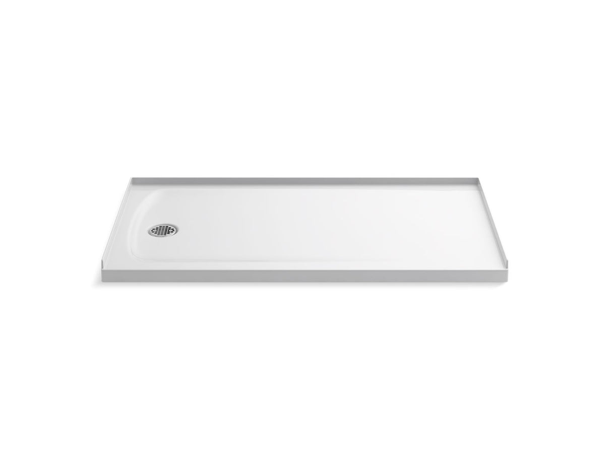 Ballast® 60" x 32" alcove shower base, left drain