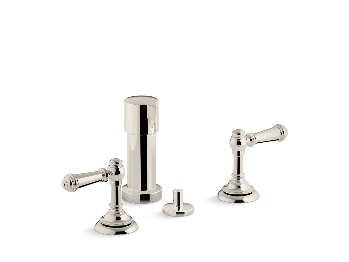 Artifacts® Widespread bidet faucet with lever handles