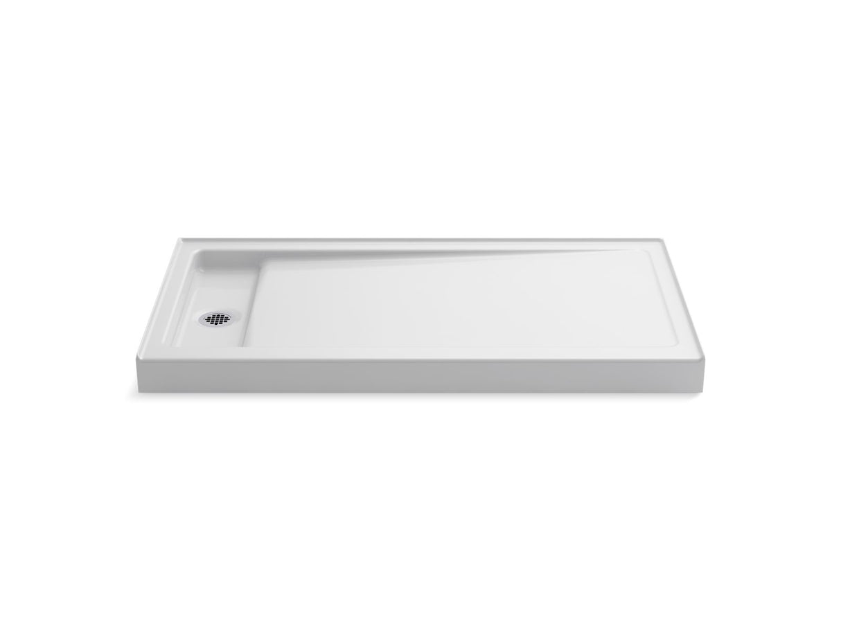 Bellwether® 60" x 32" alcove shower base, left drain