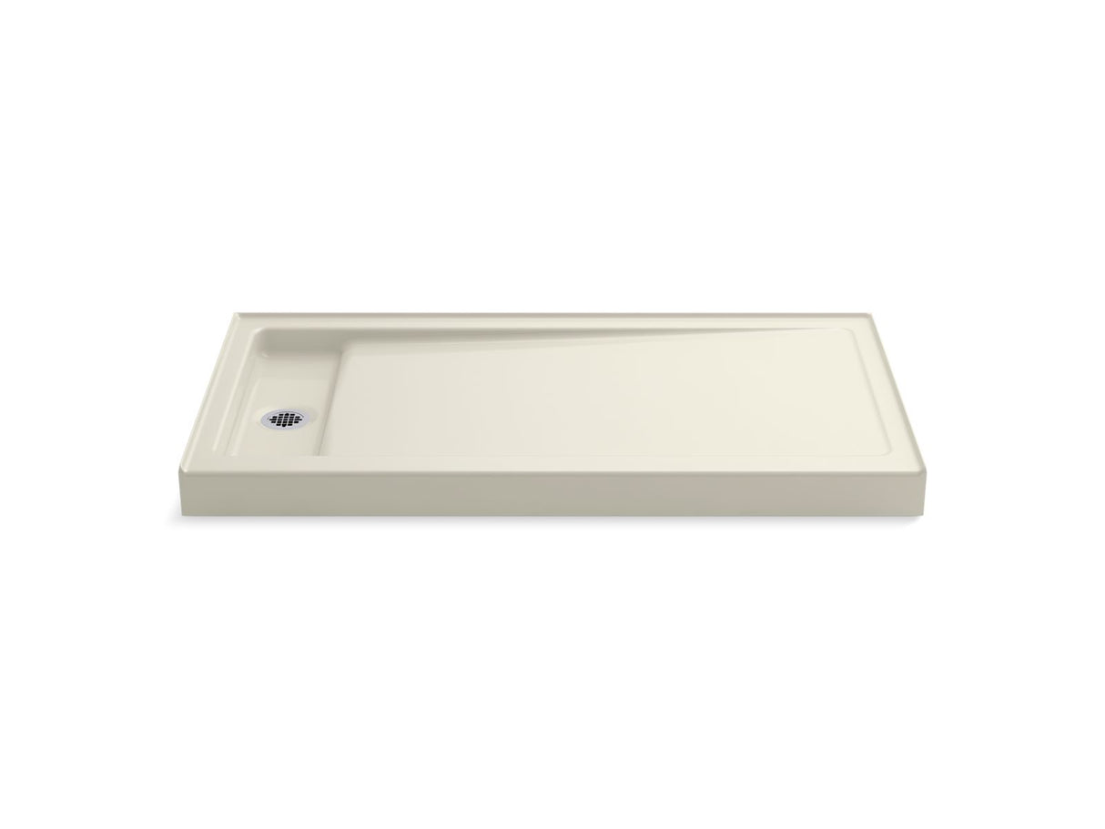 Bellwether® 60" x 32" alcove shower base, left drain