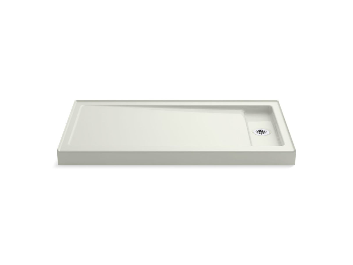 Bellwether® 60" x 32" alcove shower base, right offset drain
