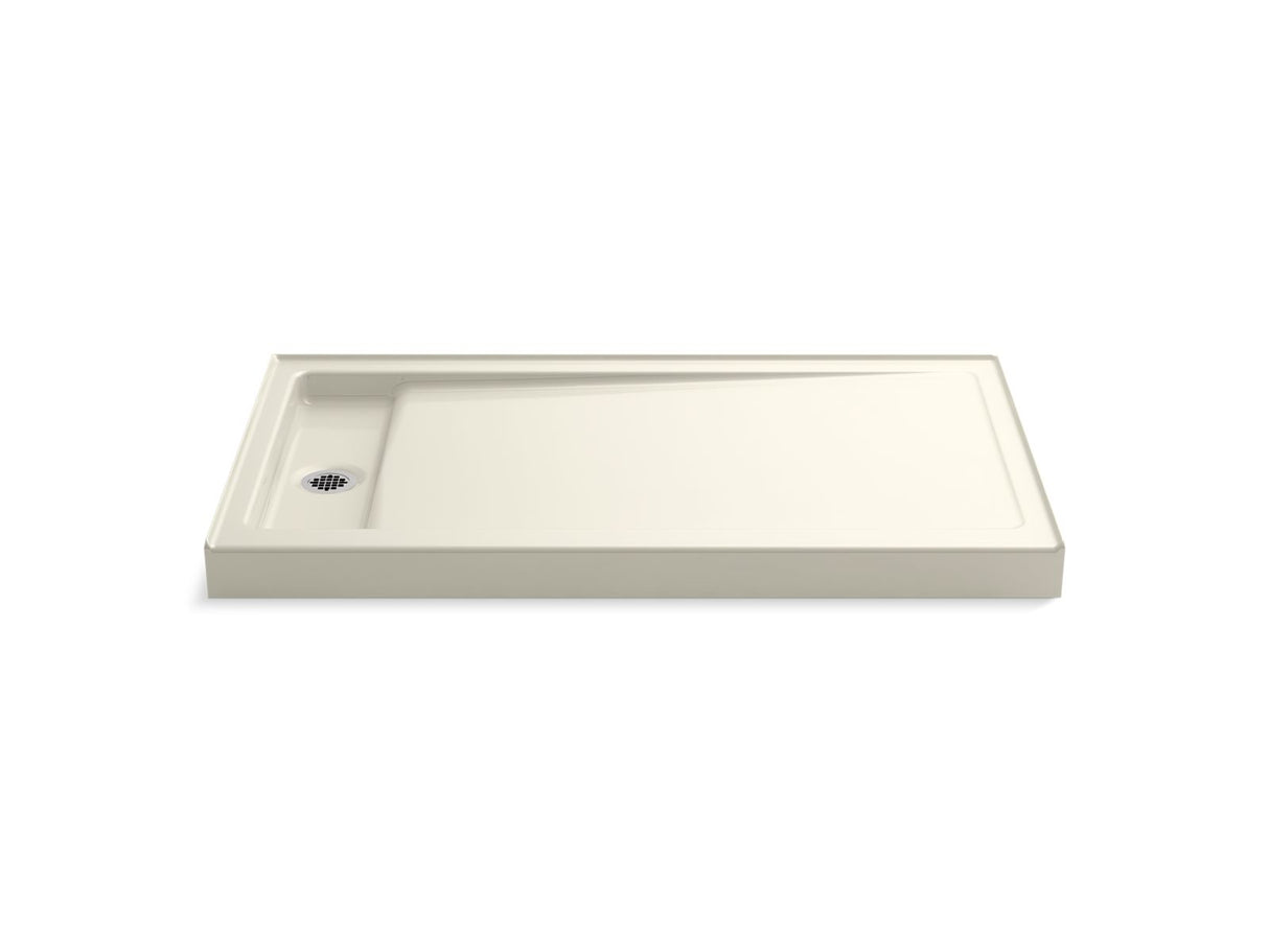 Bellwether® 60" x 34" alcove shower base, left drain