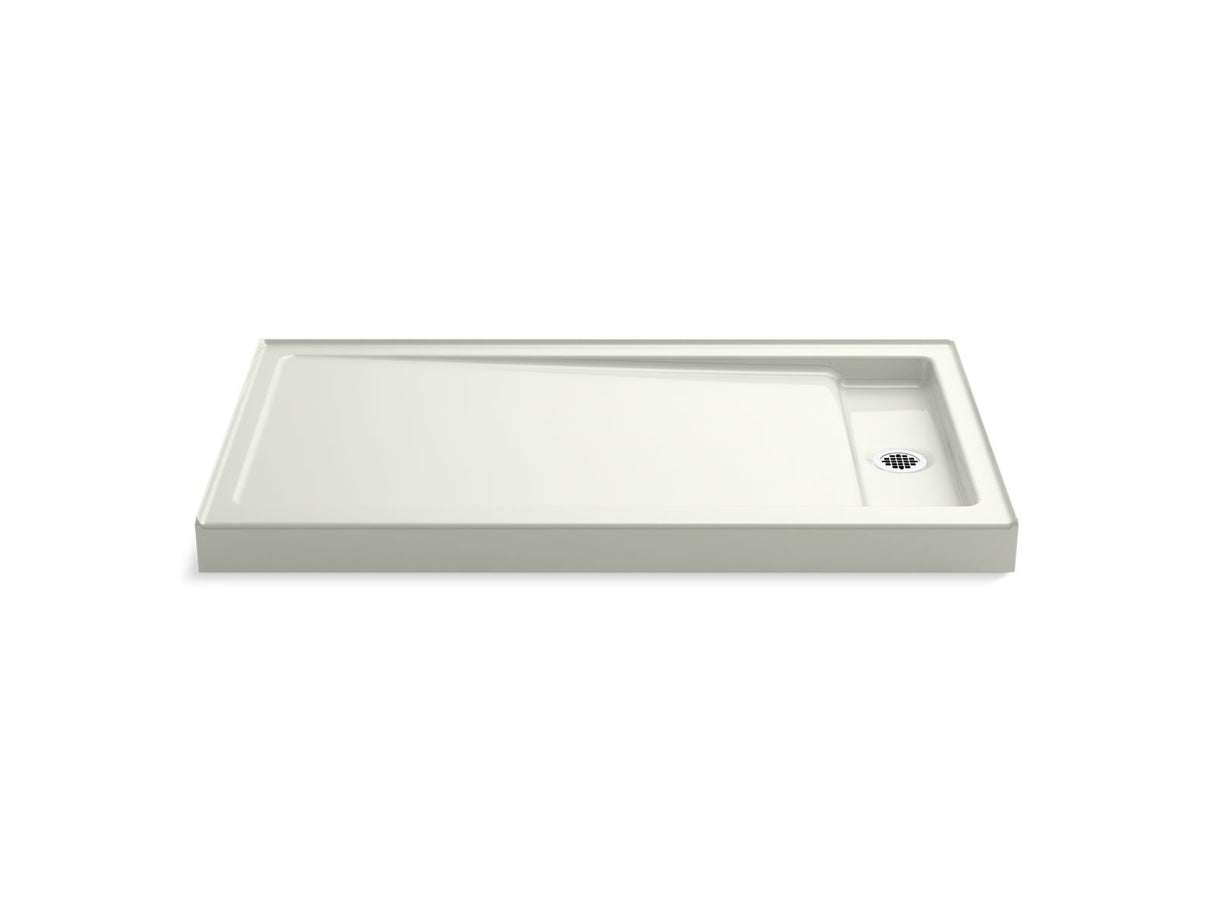 Bellwether® 60" x 34" alcove shower base, right offset drain