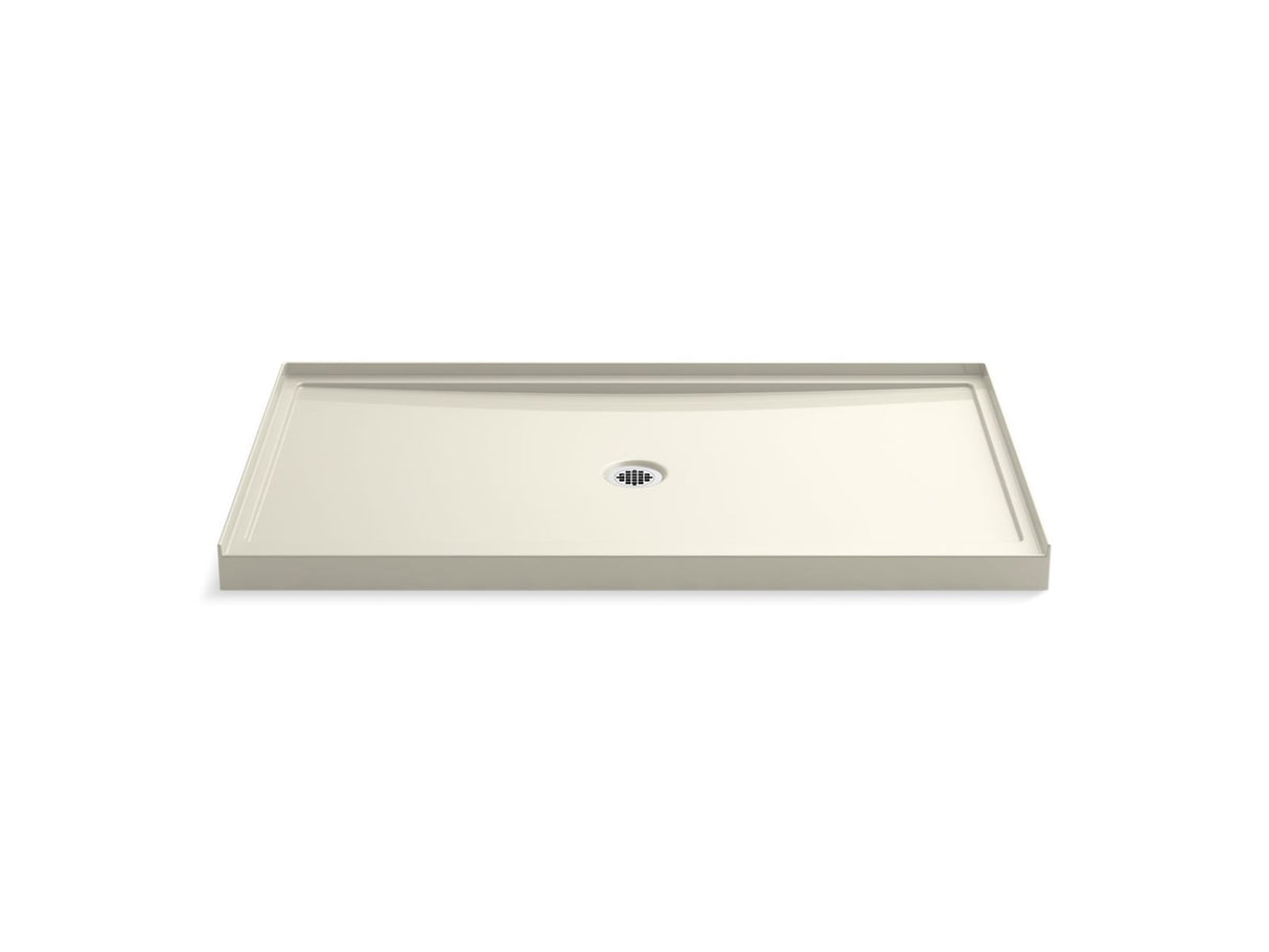Rely® 60" x 34" alcove shower base, center drain