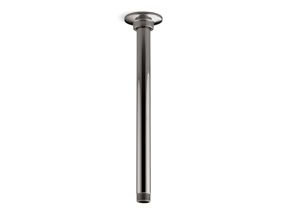 12" ceiling-mount single-function rainhead arm and flange