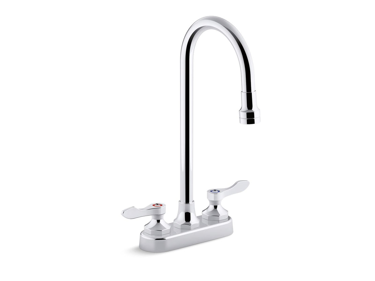 Triton® Bowe® 1.0 gpm centerset bathroom sink faucet with aerated flow, gooseneck spout and lever handles, drain not included
