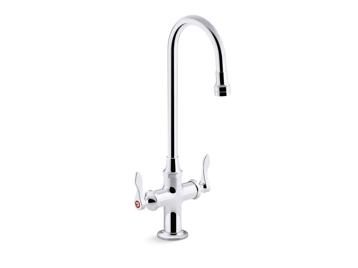 Triton® Bowe® 1.0 gpm monoblock gooseneck bathroom sink faucet with aerated flow and lever handles, drain not included
