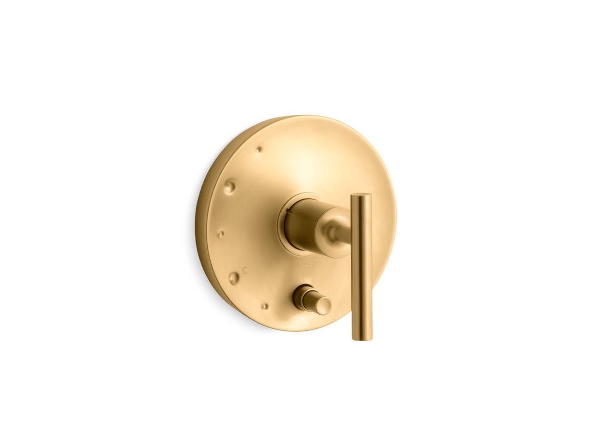 Purist® Rite-Temp® valve trim with push-button diverter and lever handle