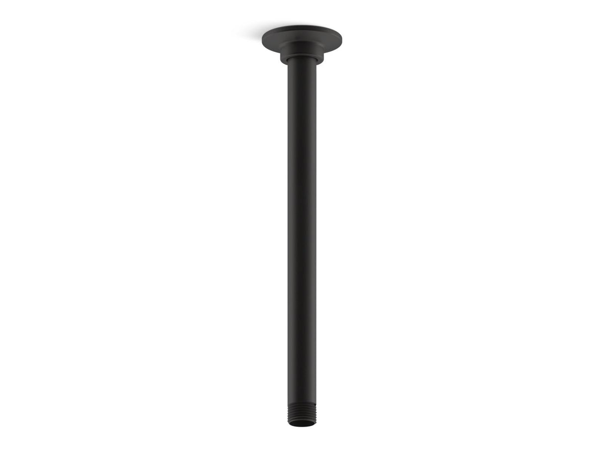 12" ceiling-mount single-function rainhead arm and flange