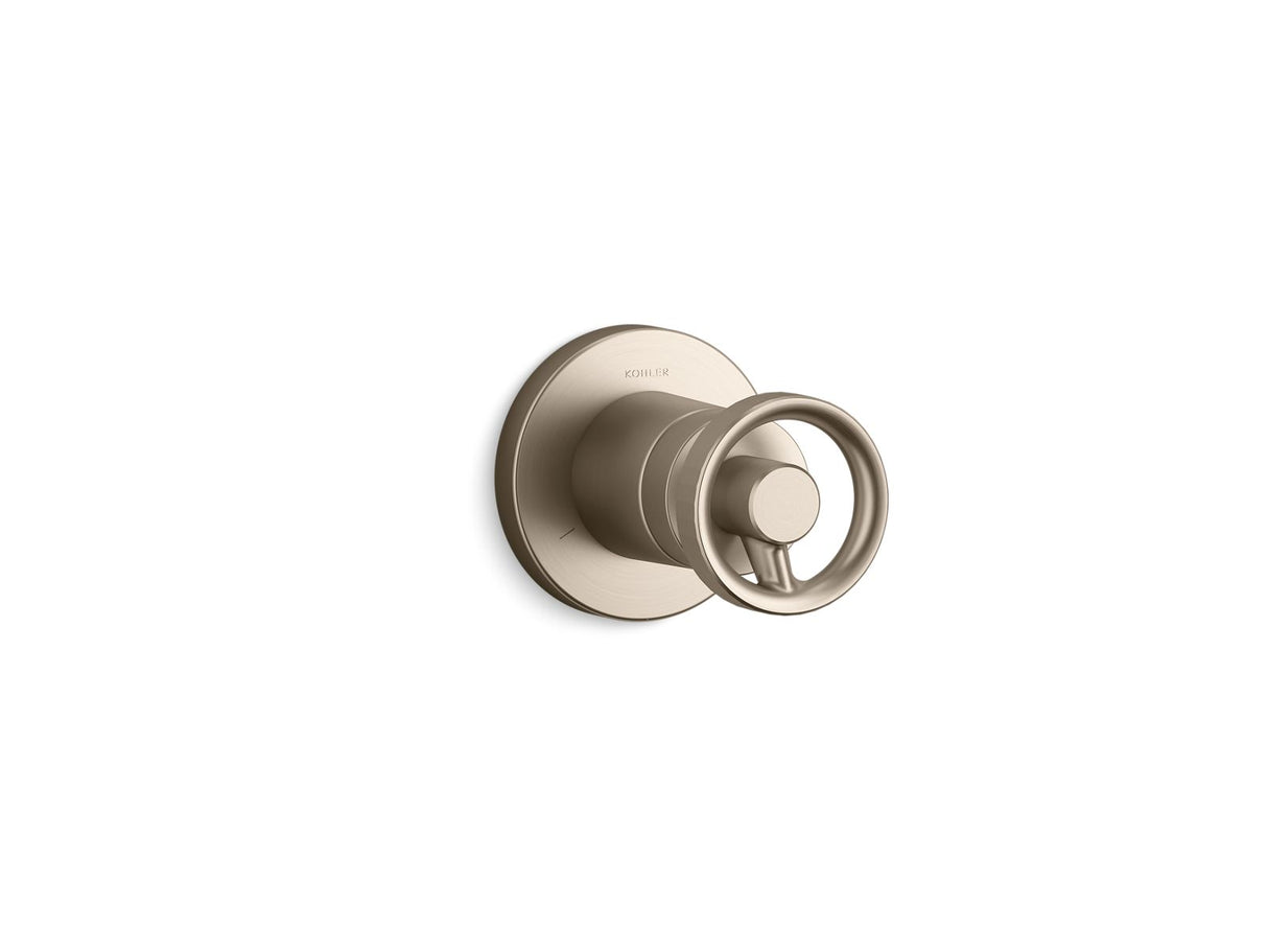 Components® MasterShower® transfer valve trim with Industrial handle