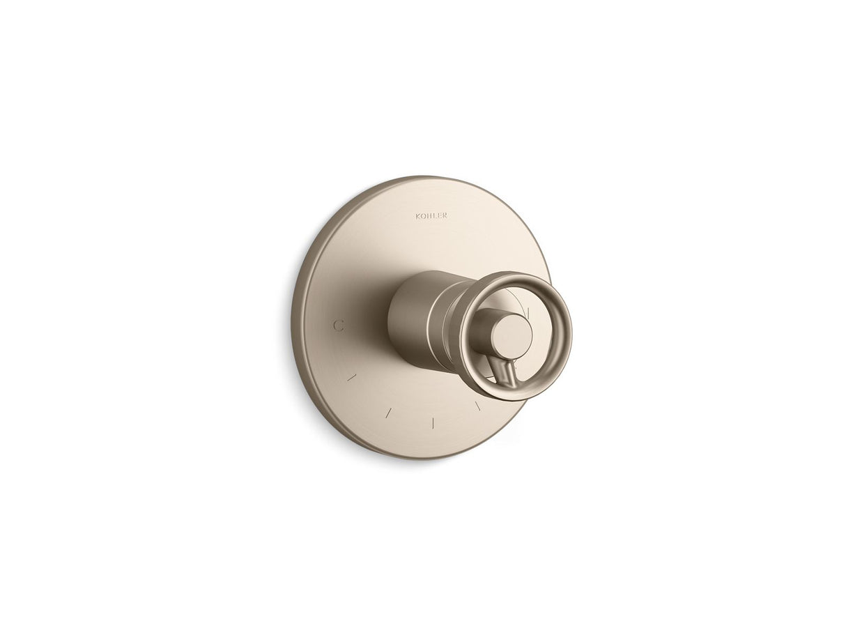 Components® MasterShower® temperature control valve trim with Industrial handle