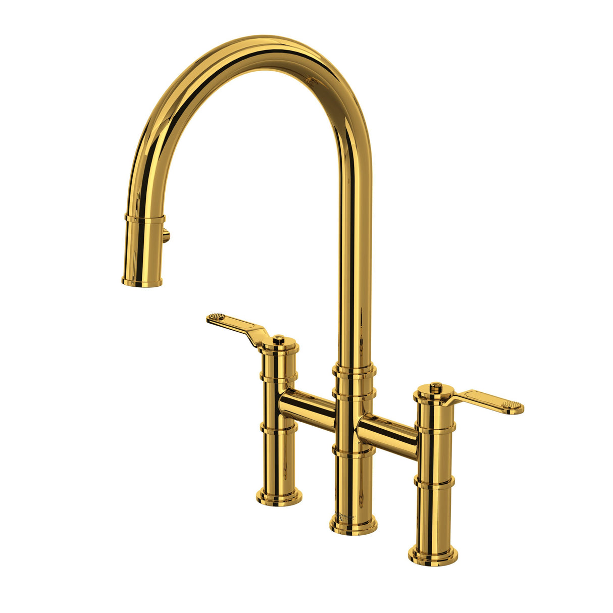 Armstrong Pull-Down Bridge Kitchen Faucet With C-Spout