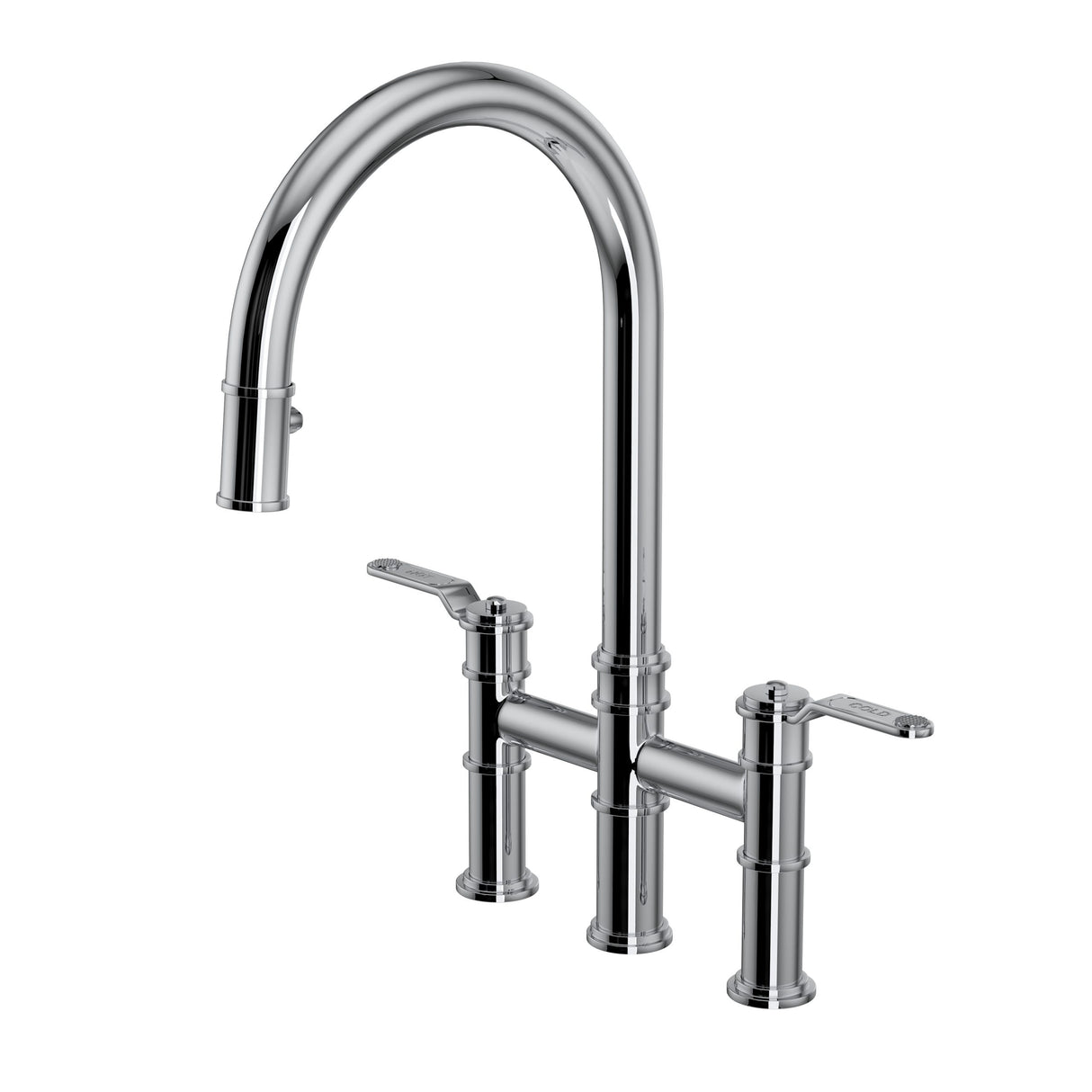 Armstrong Pull-Down Bridge Kitchen Faucet With C-Spout