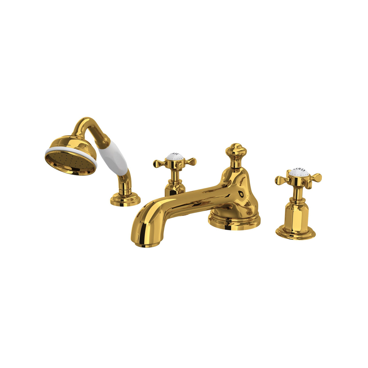 Edwardian 4-Hole Deck-mount Tub Filler With Low Spout