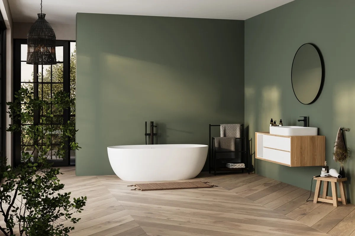 Modern minimalist bathroom interior