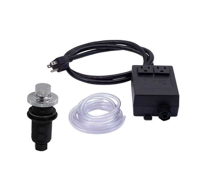 Round “Deluxe” Knurled Raised Waste Disposer Air Switch with Freedom Mount