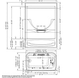 Figaro I 59 x 33 Acrylic Alcove Left-Hand Drain Three-Piece Tub Shower in White