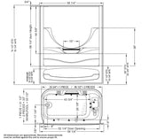 Figaro II 59 x 33 Acrylic Alcove Left-Hand Drain One-Piece Tub Shower in White