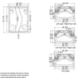 Stamina 60-II 60 x 36 Acrylic Alcove Left-Hand Drain One-Piece Shower in White