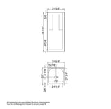 Jupiter F32 32 x 33 AcrylX Alcove Center Drain One-Piece Shower in White