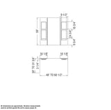 Elan 59 61 x 32 Acrylic Glue up Five-Piece Tub Wall Surround in White