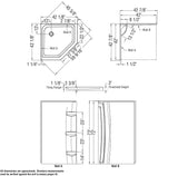 Neo-Angle Base 42 3 in. 42 x 42 Acrylic Corner Left or Right Shower Base with Corner Drain in White