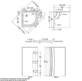 Neo-Round Base 40 3 in. 40 x 40 Acrylic Corner Left or Right Shower Base with Corner Drain in White