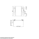 Finesse 59 61 x 34 Polystyrene Glue up Five-Piece Tub Wall Surround in White