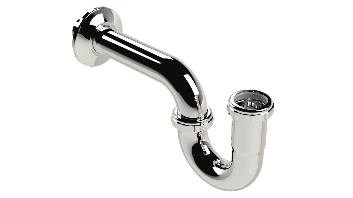 1-1/4" 22GA P-Trap with Shallow Flange (101SCP)