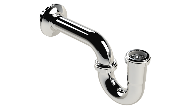 1-1/4" 22GA P-Trap with Shallow Flange (101SCP)