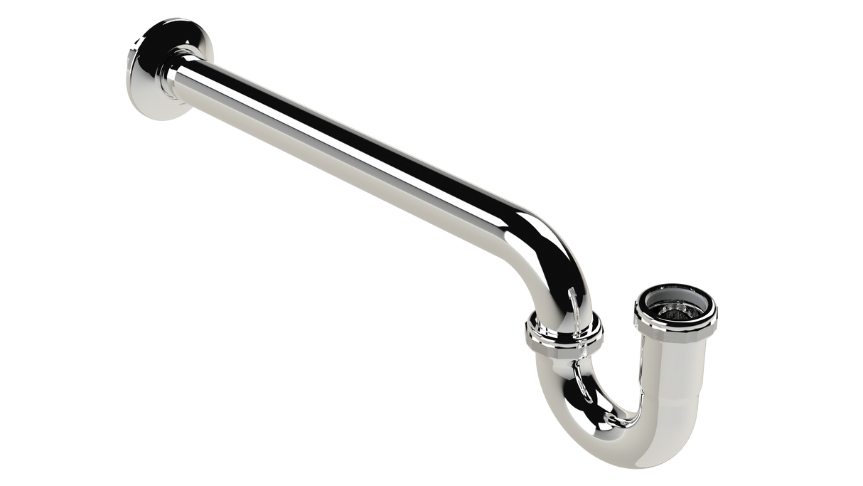 1-1/4" 22GA Vanity P-Trap with Shallow Flange (101XSCP)