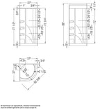 Novello II 37 x 37 Acrylic Corner Center Drain One-Piece Shower in White