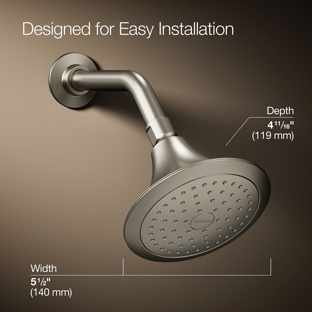 Forté® Single-function showerhead, 2.5 gpm