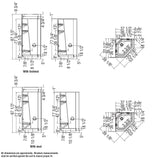 Freestyle 37 Neo-Angle 37 x 37 Acrylic Corner Center Drain Two-Piece Shower in White