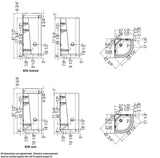 Freestyle 37 Neo-Round 37 x 37 Acrylic Corner Center Drain Two-Piece Shower in White