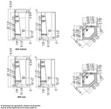 Freestyle 40 Neo-Angle 40 x 40 Acrylic Corner Center Drain One-Piece Shower in White