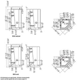 Freestyle 40 Neo-Angle 40 x 40 Acrylic Corner Center Drain Two-Piece Shower in White
