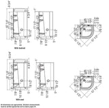 Freestyle 40 Neo-Round 40 x 40 Acrylic Corner Center Drain One-Piece Shower in White