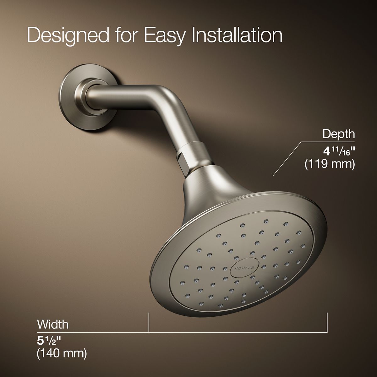 Forté® Single-function showerhead, 1.75 gpm